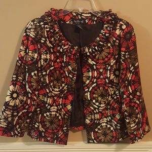 Beautiful boutique multi-colored lined jacket, Ivy Chic, like new